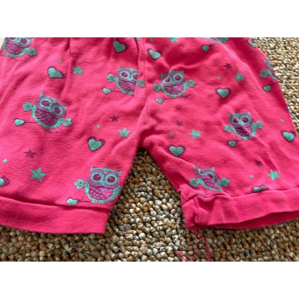 Joyond Girls Pink Owl Shorts PJs 2T